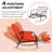 Big And Tall Upholstered Rocking Chair With Metal Frame ，Corduroy Upholstered Glider Rocker with Retractable Footrest and Wood Sled Base-1095227719