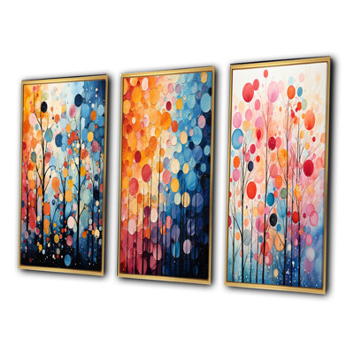 «Mid Century Retro Rhythms», 3 pièces sur toile