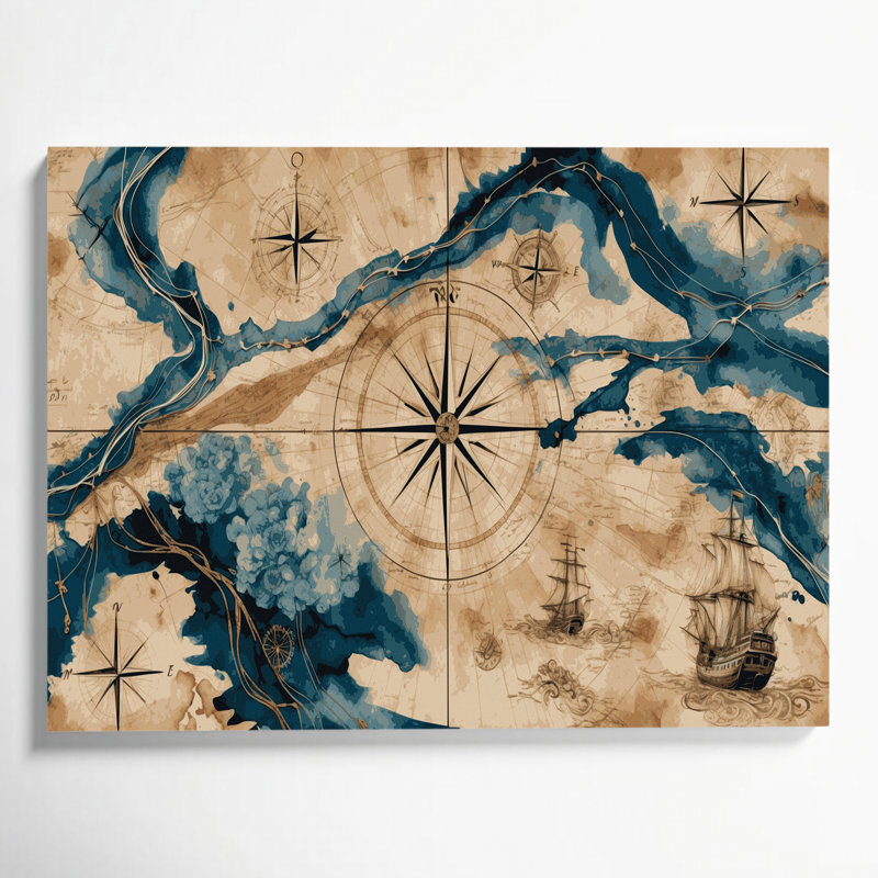 Art nautique sur toile, 20" H x 30" W