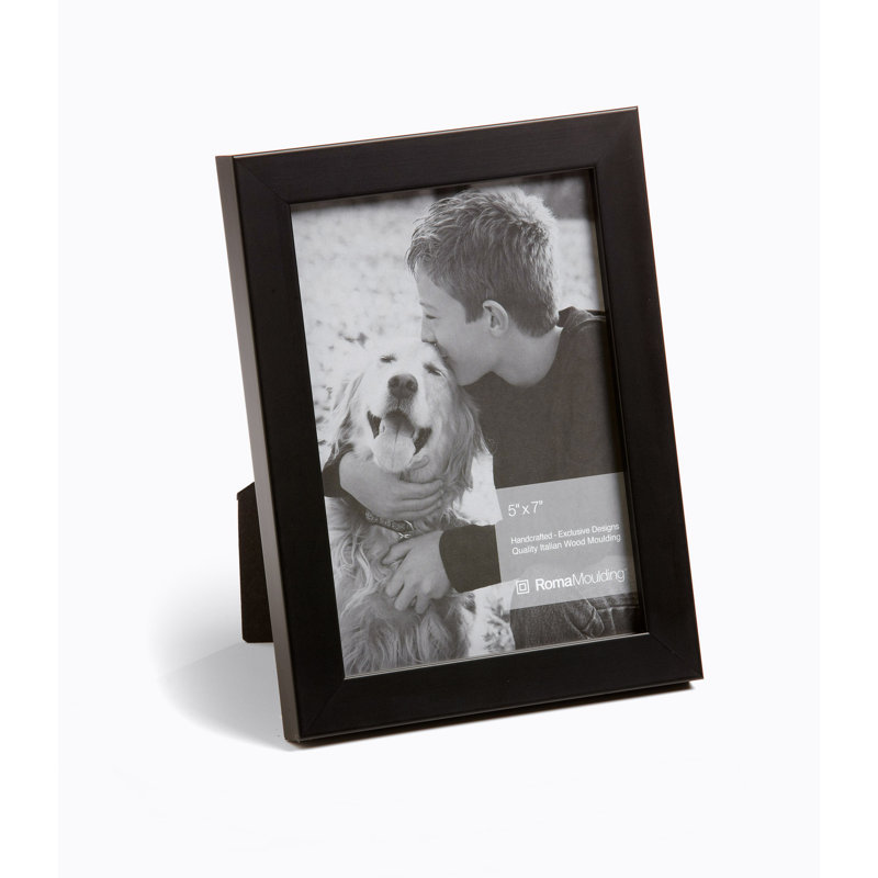 Cadre pour photo simple en bois mat, Noir, 8" x 10"