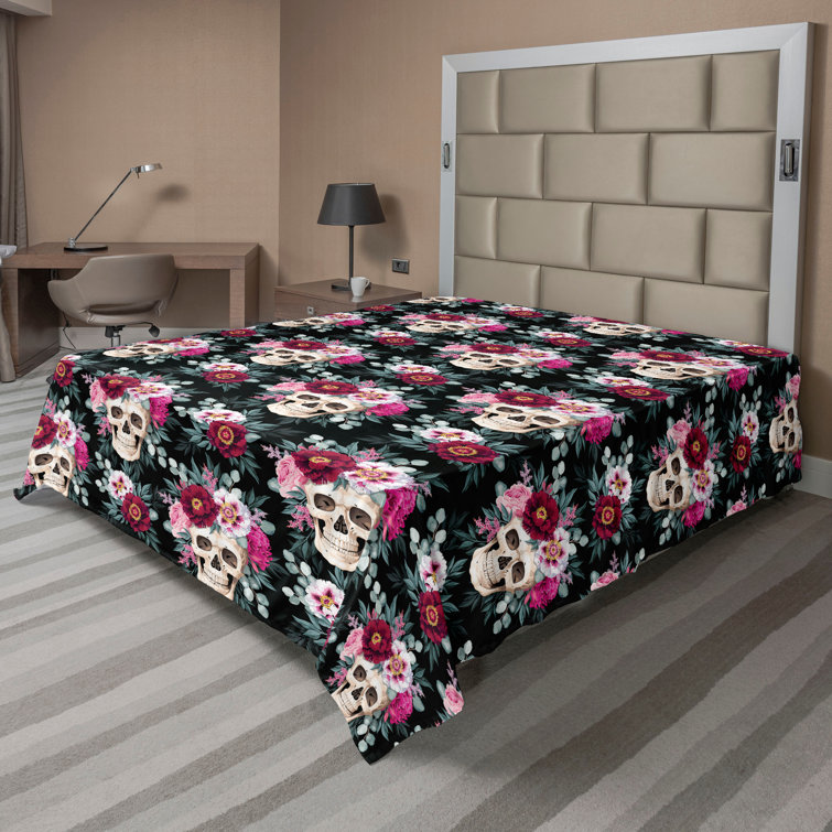 Ambesonne, drap plat floral pivoines, art botanique printanier