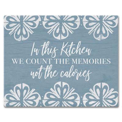CounterArt Counting Memories 3mm Glass Cutting Board 15” x 12”