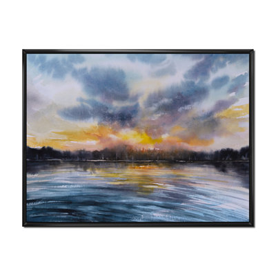 Sunset On The Lake I - Landscapes Canvas Wall Decor