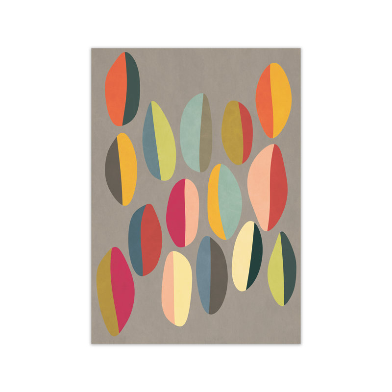 Mid Century Half Pebbles Original - Print, No Frame, 84cm H x 59cm W x 1cm D