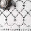 Tapis marocain Freetown pour le salon, la chambre et la cuisine, blanc et noir / noir-67418062