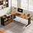 Forris L-Shaped Metal Base Executive Desk