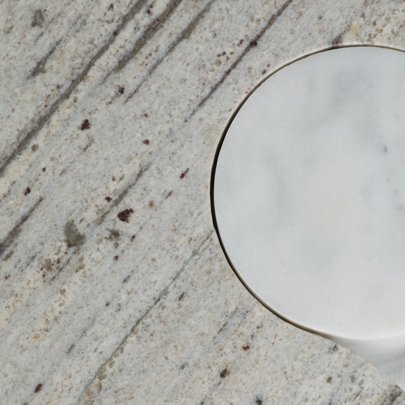 Table d'appoint ronde en pierre Kramer