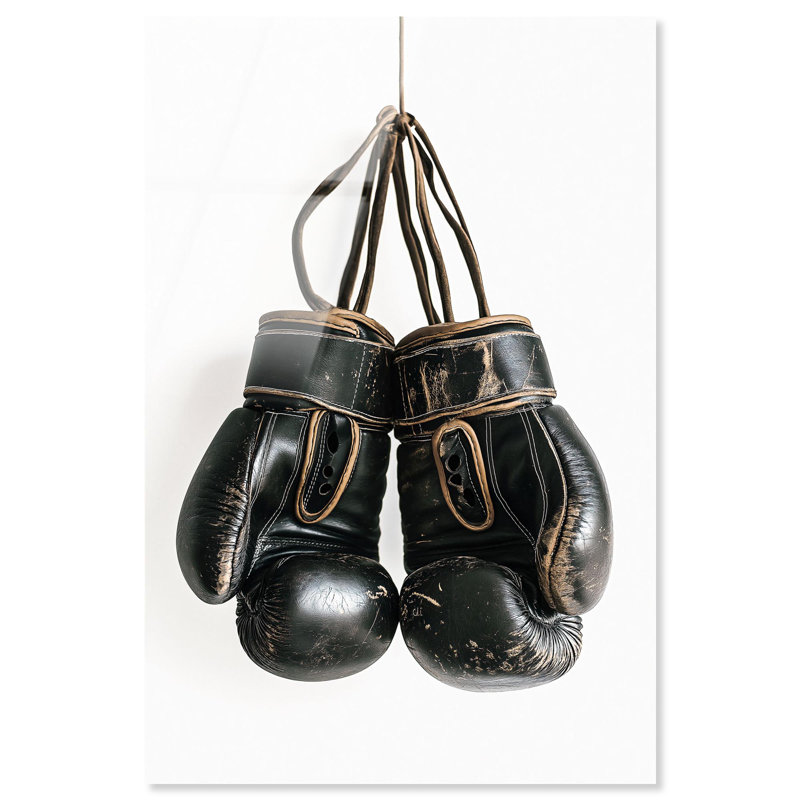 «Boxing Gloves Vintage Acrylique Print Sports» par Notoriart, H 15 po x l 10 po