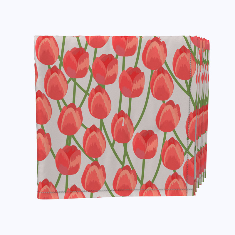 Polyester Floral Square Napkin