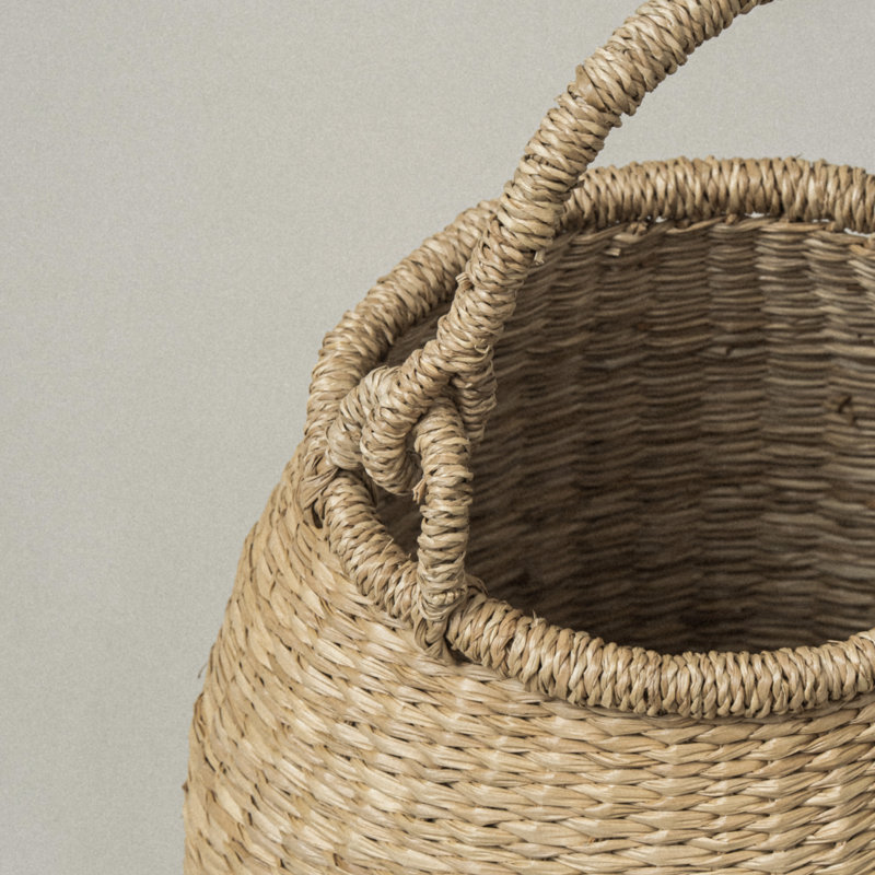 Panier en jonc de mer Satna, 14.24, H 9,5 po x l 10,5 po x P 10,5 po