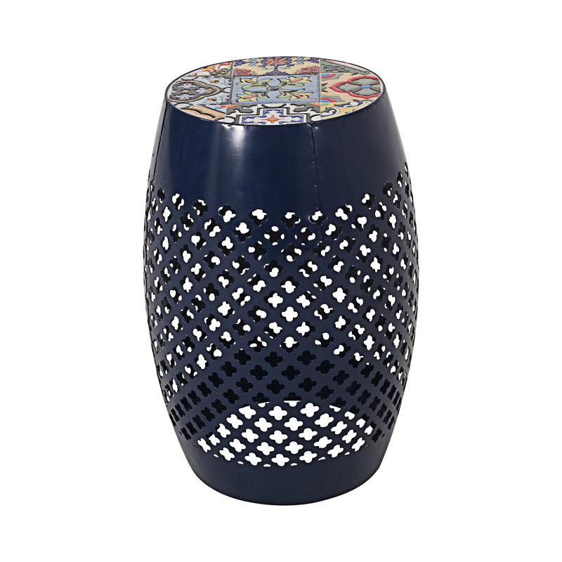 Table d'appoint ronde 12,32 po Davant, Bleu très foncé