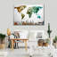 Carte du monde abstraite - reproduction sur toile tendue-841406508