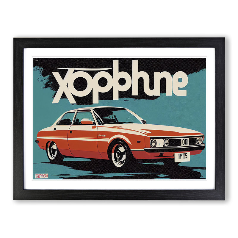 German Concept Car - Framed Print, Black, 46cm H x 64cm W x 2cm D