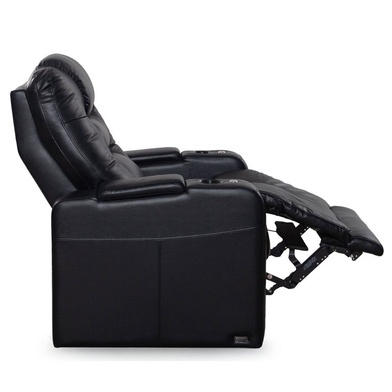 Siège de cinéma XL Max Power avec une capacité de 400 LB, Cuir véritable noir