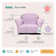 Keet Roundy Plush Chair Microsuede with Accent Pillow
