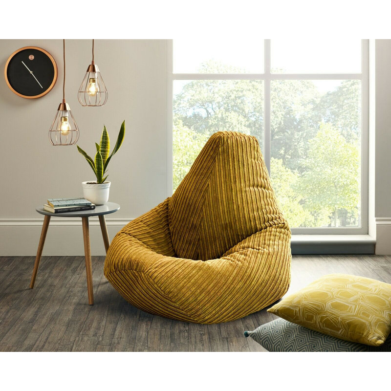 Refillable Classic Bean Bag, Mustard