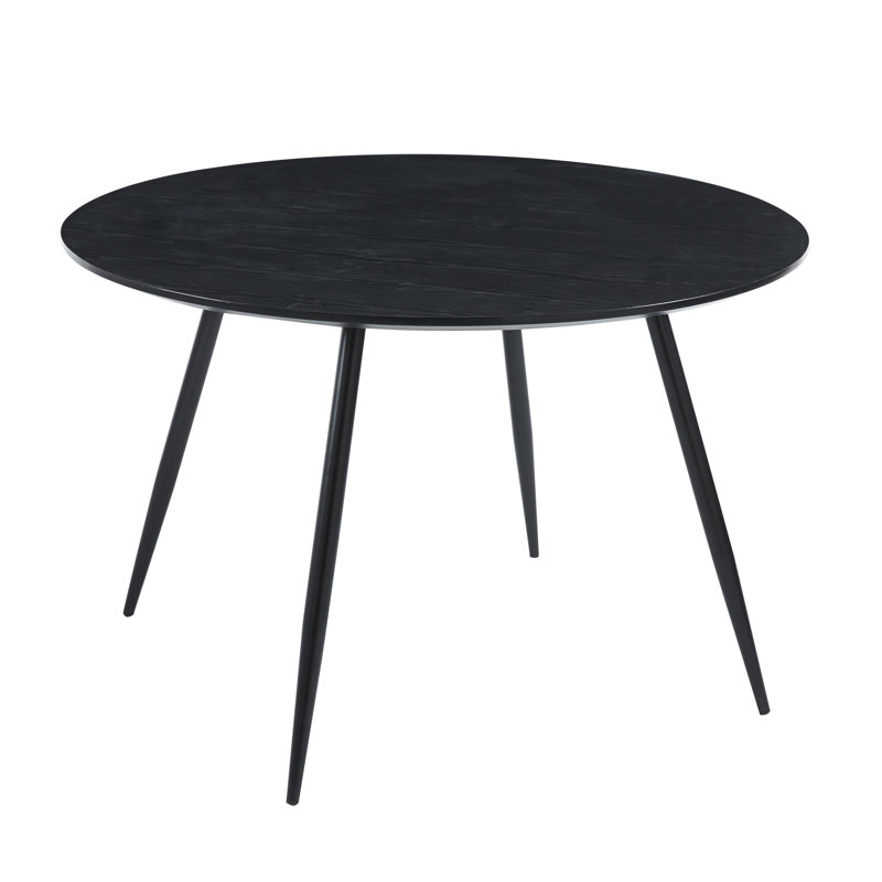 Mose Round Metal Base Dining Table