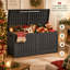 Boîte de rangement extérieure en résine résistante aux intempéries verrouillable 270 gallons MINDYES, très grand contenant pour coussins de patio, outils de jardin et outils de camping-136220242