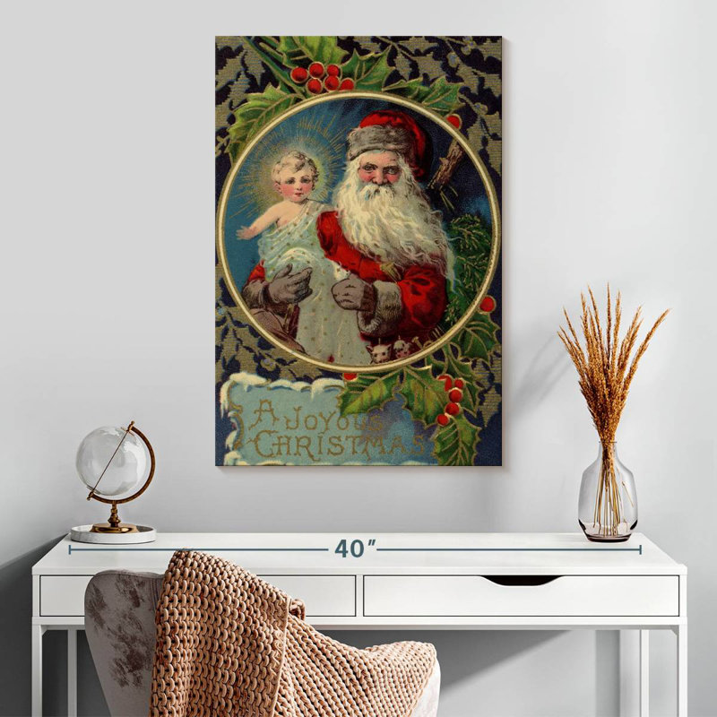 Lelend Santa And Jesus, 30" H x 20" W