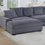Repose-pieds en velours côtelé 1pc