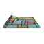 Tapis décoratif bleu sarcelle géométrique-1592061955