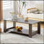 Table basse moderne et pratique à double couche pour une utilisation polyvalente dans une pièce-473258108