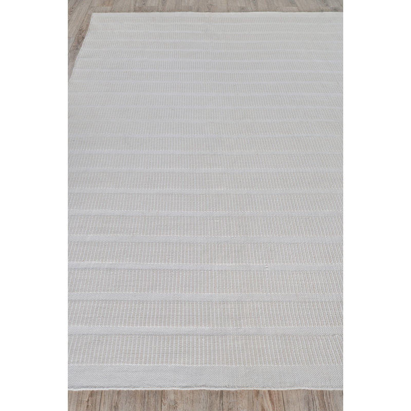 Boca Striped Area Rug in Light Beige, Rectangle 2' x 3'
