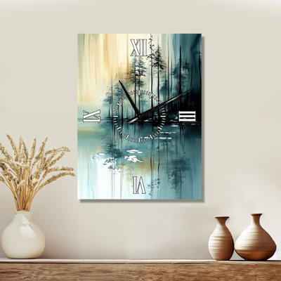 Horloge murale Quiet Mountain Lake Spring Horizon I - Nature