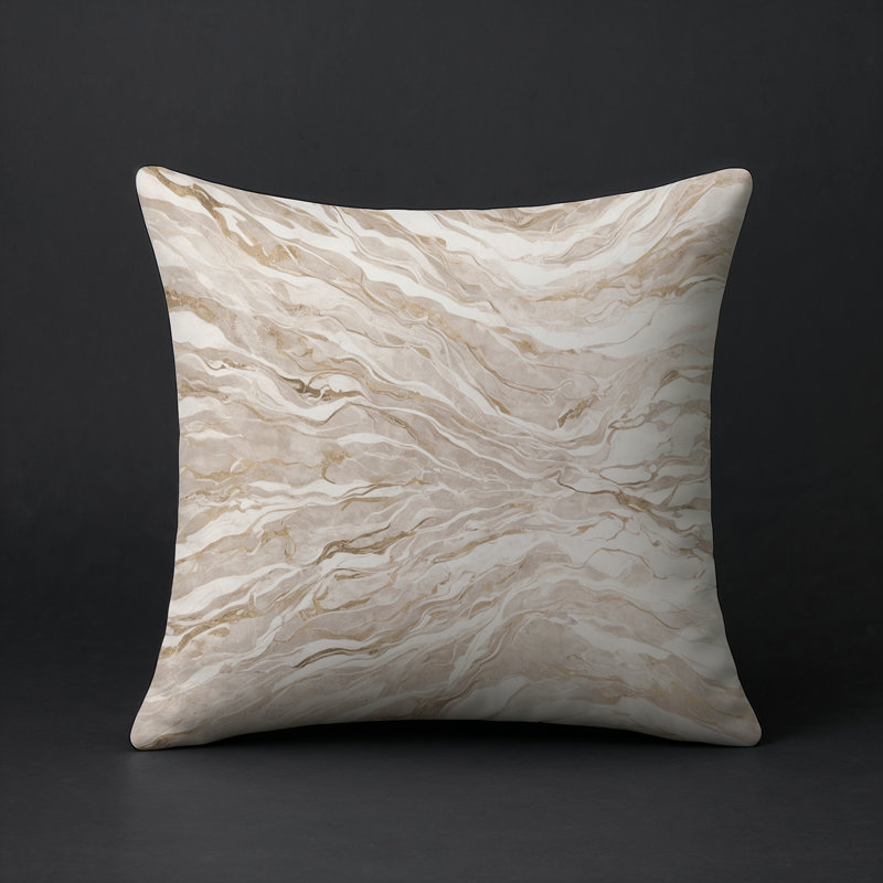 Coussin décoratif intérieur et extérieur Modern, Gris abstrait 257, Carré 18 po