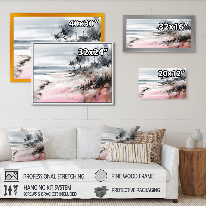 «Ocean's Embrace I», reproduction d'art sur toile, H 34 po x l 44 po x P 1,5 po, Toile tendue