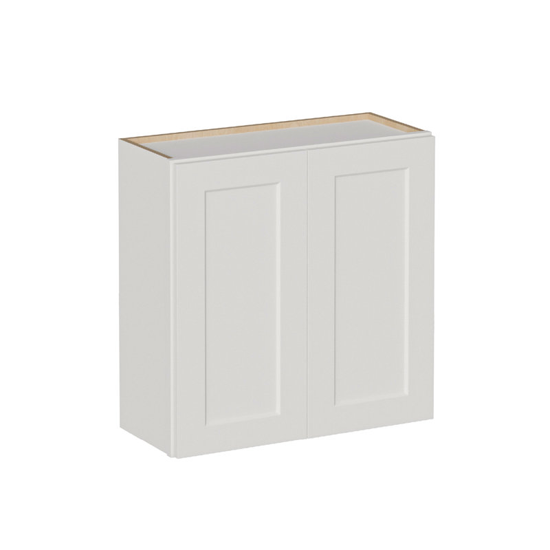  Armoires de buanderie à fixation murale avec portes et tablettes, armoire à pharmacie en bois massif RTA l 30 po x H 30 po x P 12 po, armoire blanche, peu encombrante pour la cuisine, la salle de bain et le garage