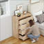 Commode 4 tiroirs sans poignée - Finition naturelle-309764848