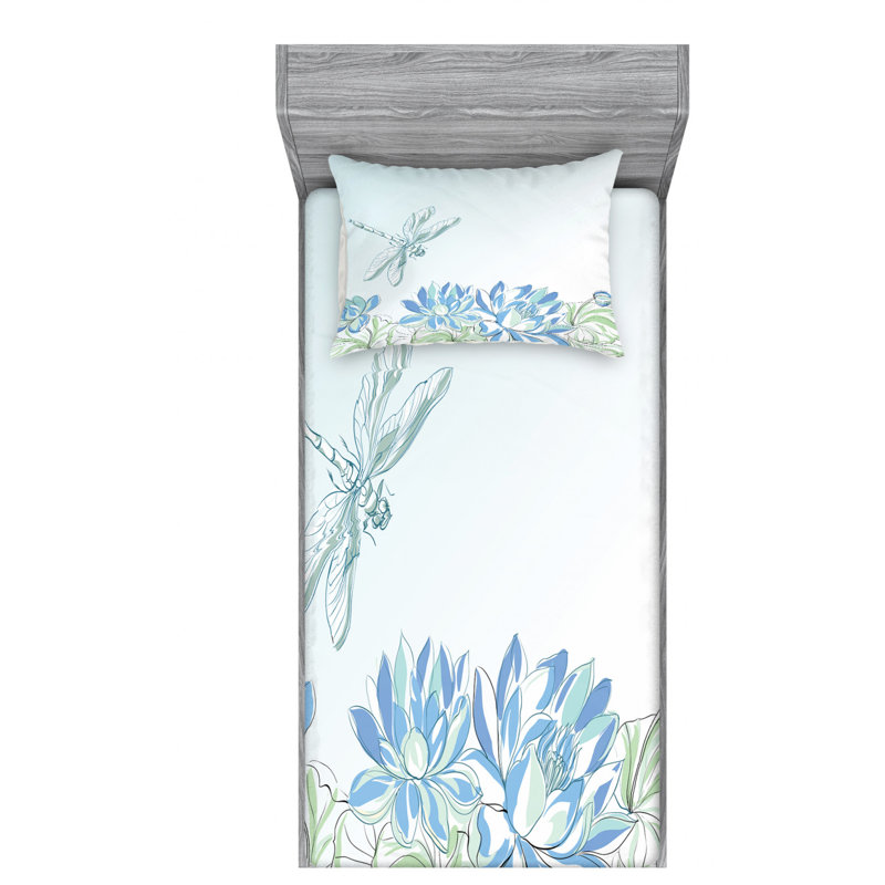Microfiber Sheet Set, Twin Sheet Set with Fitted Sheet