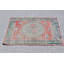 Tapis turc rétro vintage rouge avec motifs floraux antiques, idéal pour la décoration traditionnelle rouge / vert