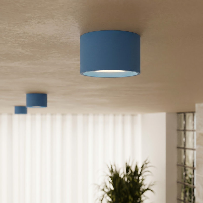 MODO Aluminium Flush Mount, Light Blue, 10x10x6 cm, 1 Light