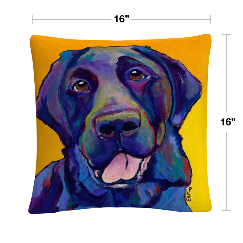 Pat Saunders - Housse et insert de coussin carré blanc
