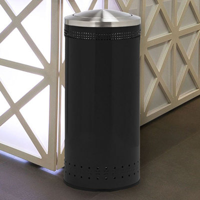 Precision Series Steel Swing Top Kitchen Trash Can - 25 Gallons