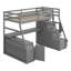 Lit mezzanine avec tiroirs, tablettes et bureau-1193084903