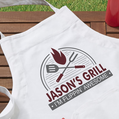 Father's Day Solid Color Linen Bib Apron