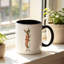 Cute Ceramic Mug with Rabbit Holding Carrot And Greens - Perfect Gift for Mom on Easter.