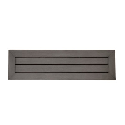 Modern Aluminum Dining Bench, Dark Gray - Style Outdoor Bench In Aluminum, Stable by Brayden Studio