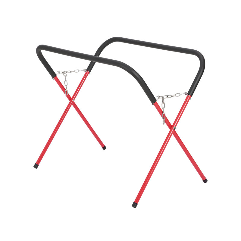 Paquet de 1 support pliable pour carrosseries, capacité de 500 lb, hauteur réglable pour panneaux de voiture et capots, rouge, 41 po