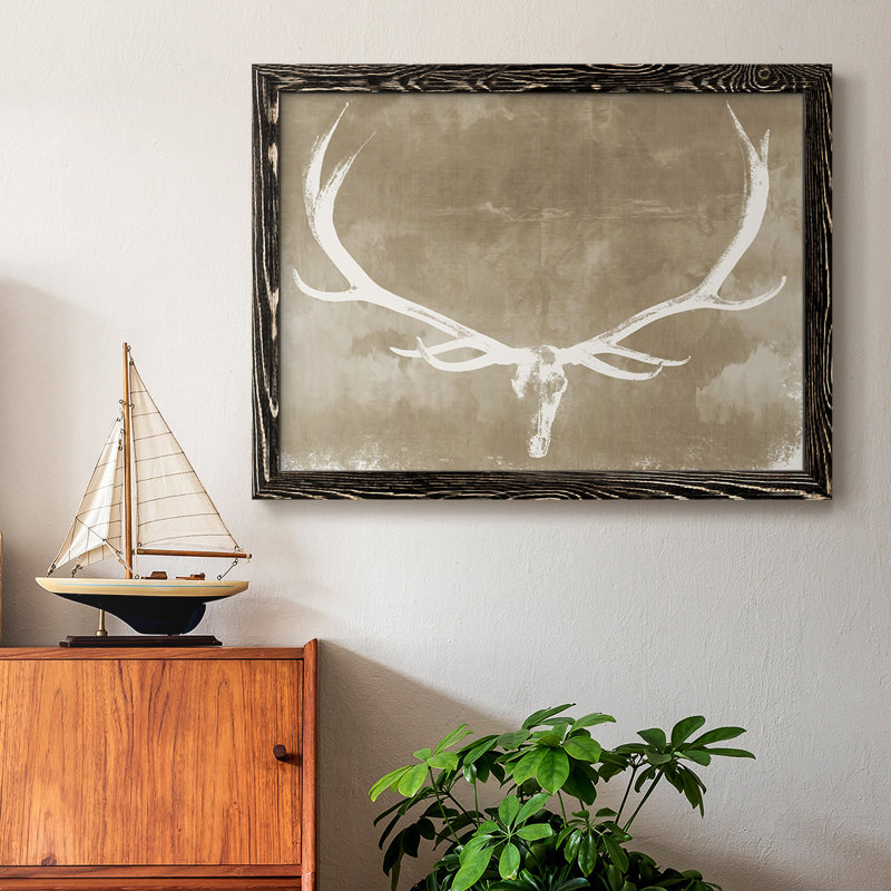Crâne occidental, reproduction sur toile, H 18 po x l 26 po, Noir