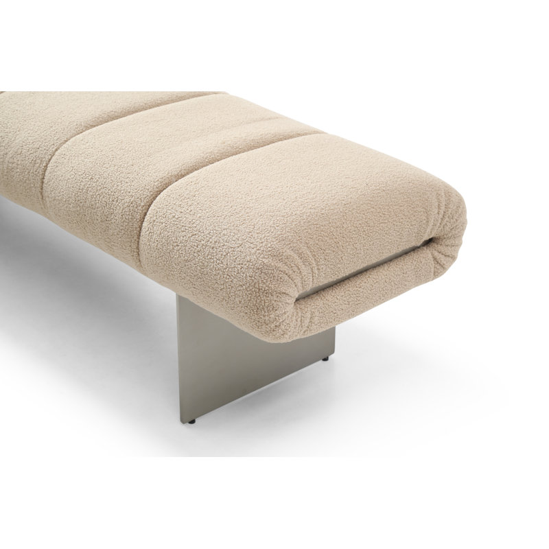 Banc rembourré en mélange de coton Elena