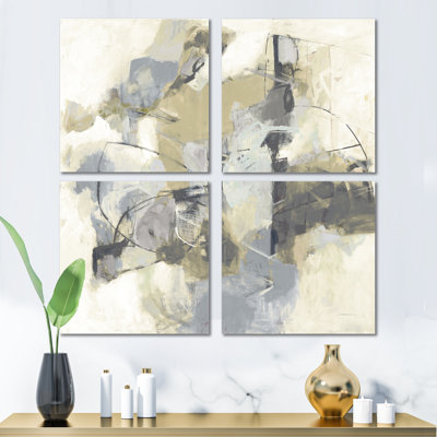 " Glam Cream Dream III " 4 - Pieces Painting Print