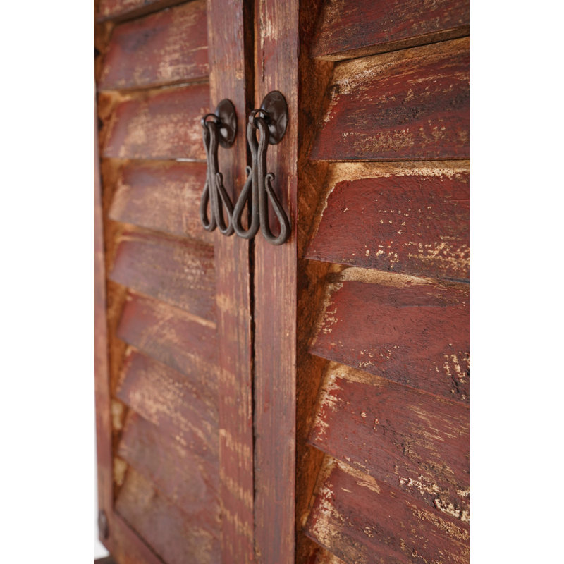 Solid Wood Coat Rack, Red