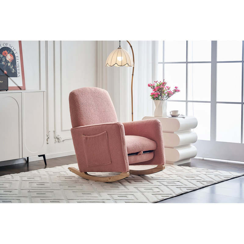 Chaise berçante Teddy, Rose