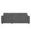 Canapé modulaire en chenille 2 pièces avec ports USB-720985327