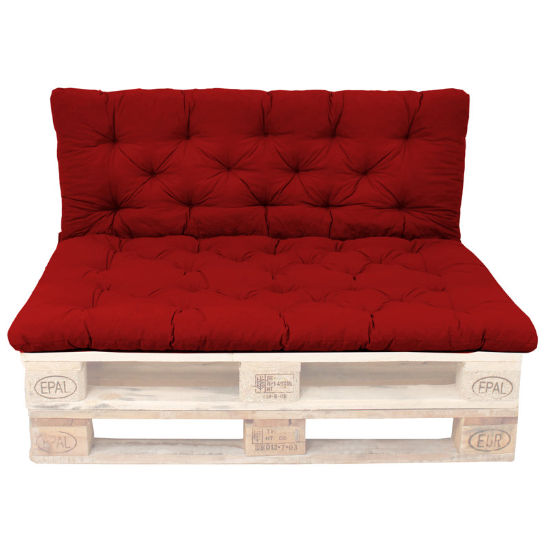 Gigi Pallet Garden Seat/Back Cushion, Red