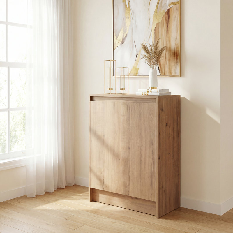 Morvano 24'' Free Standing Accent Cabinet - Entryway Shoe Storage & Hallway Console, 24" W